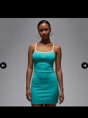 Nike Jordan tight tank top dress Teal